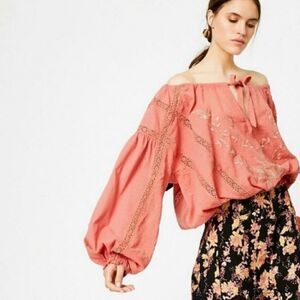 Free People Maria Maria Lace Blouse